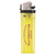 Gele transparante aanstekers met logo bedrukken